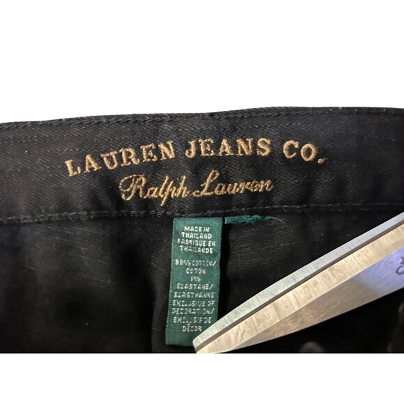Lauren Jeans Co. By Ralph Lauren Womens 14? Black Handmade Elastic Waist Pants - Picture 8 of 13